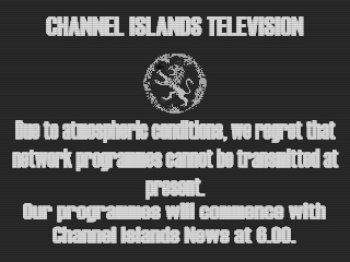 Channel Islands Television 1964 apology caption