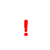 A red exclamation mark on a white background