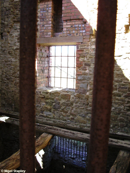 Picture of the interior of a partly-restored engine house