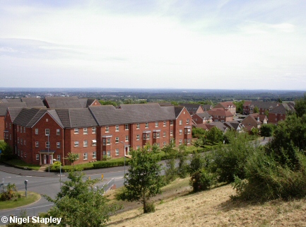 Picture of new apartments and houses seen from the slope above