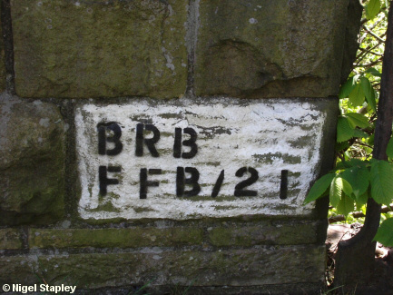 Picture of a marker painted on railway bridge