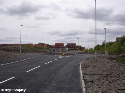 Picture of a roundabout on a new road