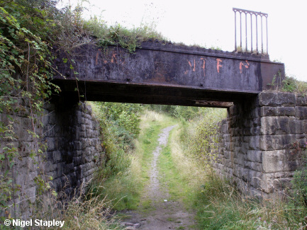 Picture of a derelict railway bridge