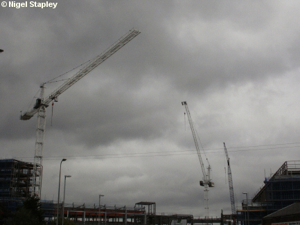 Picture of cranes on a construction site