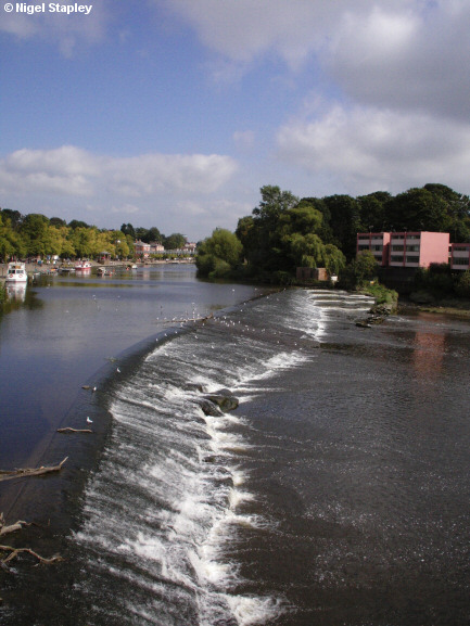 Picture of a weir on a river
