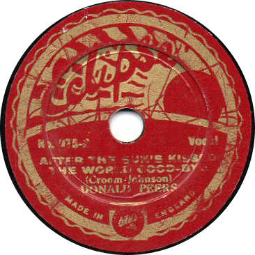 Picture of a the label of 'After The Sun's Kissed The World Goodbye' by Donald Peers