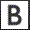 The letter B
