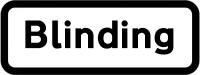 Road sign saying 'Blinding'