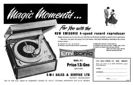 Press add for a 1950s record player
