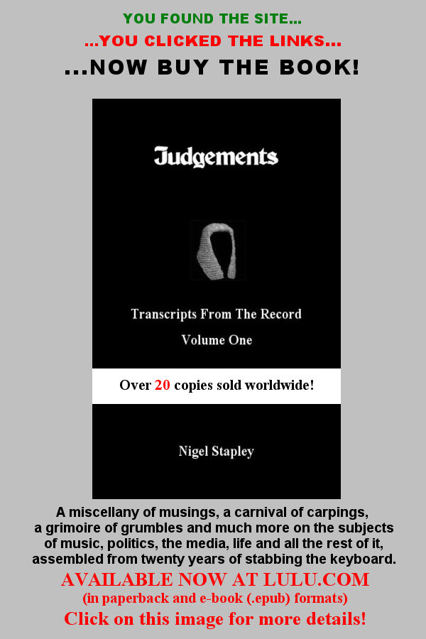 Ad for 'Judgements Volume One'