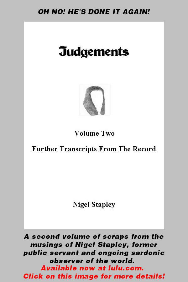 Ad for 'Judgements Volume Two'