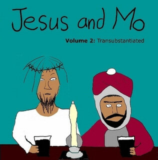 Cover of a collection of Jesus & Mo cartoons