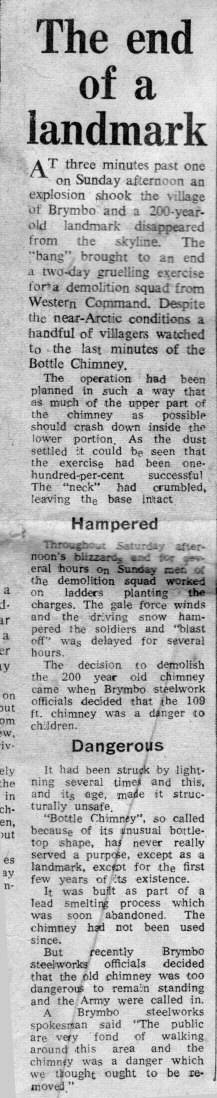 Scan of a report from an old newspaper