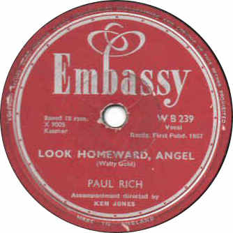 Picture of the label of 'Look Homeward, Angel' by Paul Rich