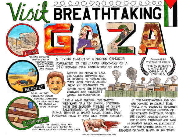 Fake tourist poster for Gaza