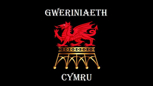 Logo of 'Gweriniaeth Cymru'/'Republic of Wales'