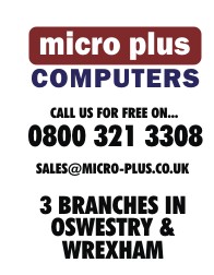 Advertisement for Micro-Plus Computers, Wrexham & Oswestry