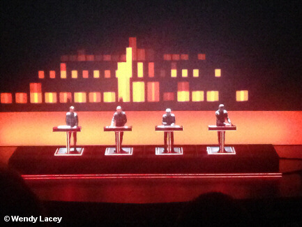 Photo of Kraftwerk performing 'Tour De France tapes'