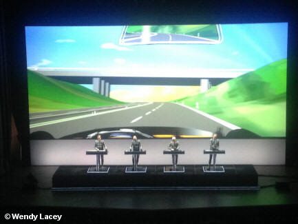 Photo of Kraftwerk performing 'Autobahn'