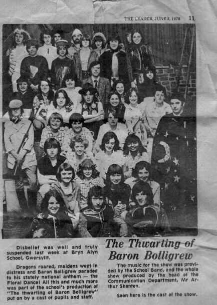 Newspaper cutting about a school play