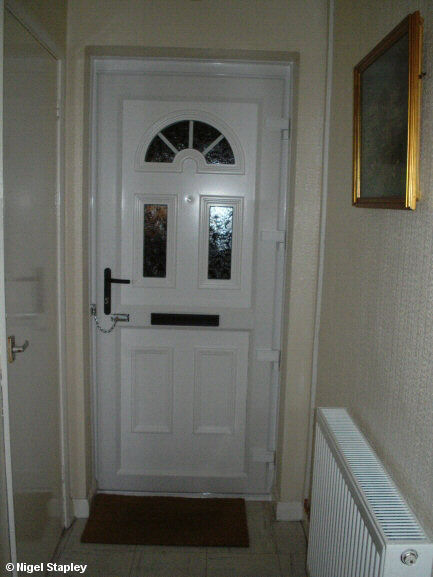 Picture of the inside of a new uPVC front door