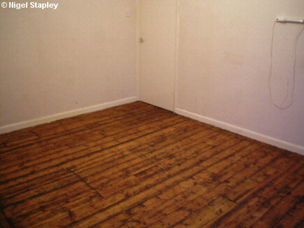 Photo of stained floorboards