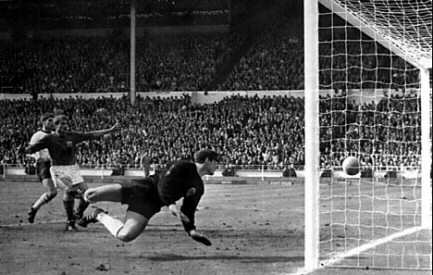 Photo of disputed third goal for England v West Germany, 1966
