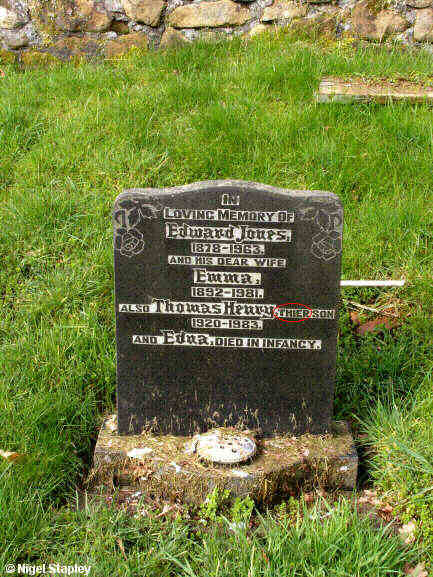 Picture of a gravestone with the word 'their' mis-spelled 'thier'