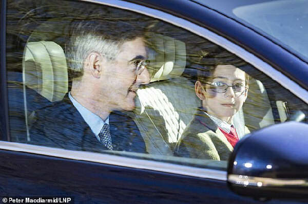 Photo of Jacob Rees-Mogg and his 'son''