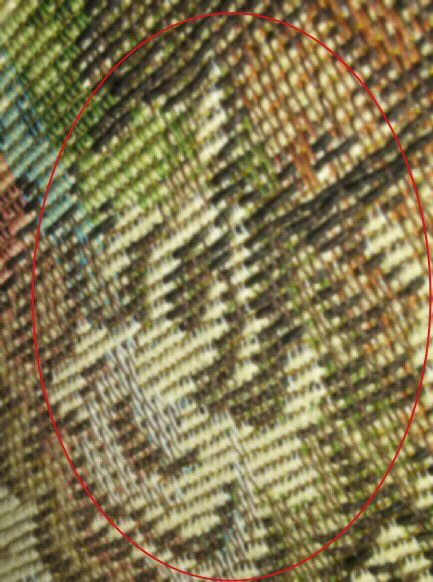 Photo of part of the pattern on a sofa