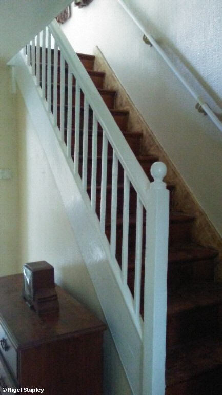 Photo of painted banisters